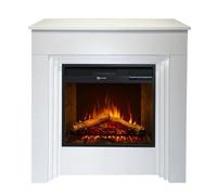 Cheminée électrique cheminée au sol BELLINI en bois blanc fabriqué en Italie L96