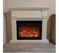 Cheminee Electrique Complete Avec Grand Insert Electrique 1500 w Sined Camino Caldera Xxl White