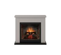 TAGU Cheminée électrique connectée 1400W - FRODE Powerflame 2 - effets flammes 3D, et crépitement - Beige G