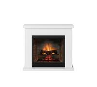 TAGU Cheminée électrique connectée 1400W - FRODE Powerflame 2 - effets flammes 3D et crépitement - Blanc G