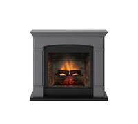 Cheminée électrique connectée 1400W - HELMI Powerflame 2 - effets flammes 3D et crépitement - Gris