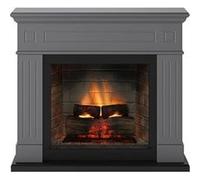 Cheminée électrique connectée 1400W - LARSEN Powerflame 2 - effets flammes 3D et crépitement - Gris