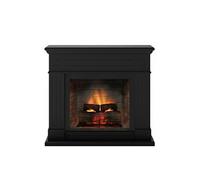 Cheminée électrique connectée 1400W - LARSEN Powerflame 2 - effets flammes 3D et crépitement - Noir