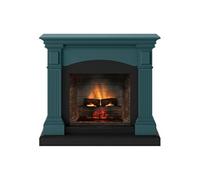 Cheminée électrique connectée 1400W - MAGNA Powerflame 2 - effets flammes 3D et crépitement - Turquoise