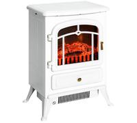 Cheminée électrique décorative - HOMCOM - Effet de flamme réaliste - Puissance réglable 950/1850 W