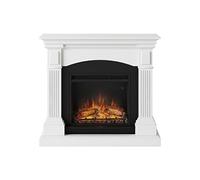 TAGU Magna Cheminée électrique avec PowerFlame, Chauffage et Thermostat, minuterie 7 Jours, Effet Flamme LED, télécommande (Blanc Pur)