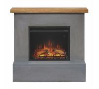Cheminée électrique décorative ""ROLF"" gris - Powerflame