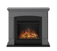 TAGU Helmi Cheminée électrique avec Chauffage, 1500W, Programmable sur 7 Jours, Thermostat numérique, Télécommande (Gris Uniforme)