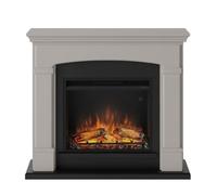 Cheminée électrique décorative - TAGU - Helmi - Beige - 1500W - Télécommande incluse