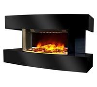 cheminee Electrique Design Lounge Medium Noire, L82xP21xH42cm