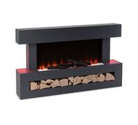 Klarstein Cheminee Electrique Effet Flamme, Cheminée Electrique Decorative Chauffante de 2000W, Télécommande et Minuterie, Fausse Cheminée a LED, Chauffage Cheminée Électrique Murale a Poser