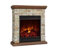 Etna cheminée électrique 1800 W programmateur hebdomadaire télécommande grise/brune