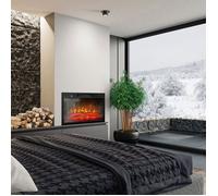 Cheminée électrique encastrable - ElectricSun - Insert 23 pouces - 1500W - Télécommande incluse - Noir