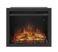 Cheminée électrique encastrable avec kit d'installation TAGU PowerFlame, Puissance de Chauffe de 1500 W, Programmable sur 7 Jours, Thermostat numérique, Télécommande