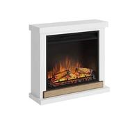 TAGU Hagen Cheminée électrique avec Chauffage, 1500W, Programmable sur 7 Jours, Thermostat numérique, Télécommande (Blanc Pur)