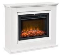 Cheminée électrique grande taille 2000 W effet flammes LED minuterie température luminosité réglables télécommande fournie blanc