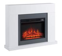 Cheminée électrique grande taille 2000 W effet flammes LED minuteur température luminosité réglable télécommande fournie blanc