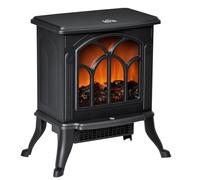 Cheminée électrique HOMCOM Métal 37.3x23.1x44cm Noir