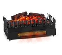 Cheminée électrique Kamini FX - Chauffage 1000 / 2000W 2W LED - noir