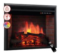 KAMINIO Cheminée électrique LUCA-Cheminée encastrable avec chauffage, effet de flamme 3D, 12 couleurs de flammes, télécommande - 23