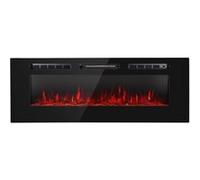 Klarstein Cheminée Electrique Encastrable, Chauffage Electrique de 1800W, Fausse Cheminée Decorative Murale avec Effet Flamme en LED, Télécommande Inclus, Programmable, Minuterie, Thermostat Réglable