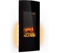Klarstein Lamington Cheminée électrique 2000 W Flammes LED Chauffage à air pulsé Minuterie éclairage d'ambiance