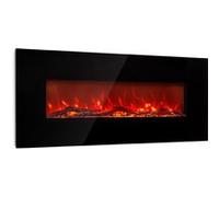 Klarstein Lausanne 1600W 26cm Cheminée Électrique Murale Noir