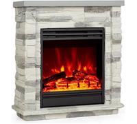 Cheminée électrique - Klarstein Lienz - 1800/900 W - Flammes LED - Gris