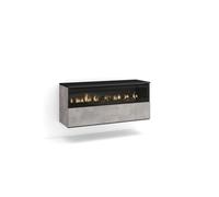 Cheminée électrique LED, 102x45x35cm, 1 ouverture, 1 porte, Suspendu, Mural, Ciment, RF2321