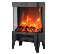 Cheminée électrique LED avec télécommande, 2 puissances de chauffe 1000W/2000W, thermostat, Adler AD 7755