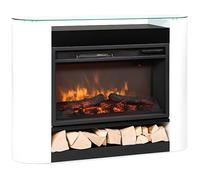 Cheminée électrique LED Klarstein Studio 10 Arc - 1800/900 W - Télécommande - Blanc