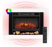 Cheminée électrique LED Klarstein Vulsini Hideaway - 1900 W - télécommande - noir