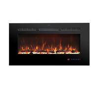 Cheminée Électrique Multifonction - 13 Couleurs de Flamme, 169 Effets Lumineux, Installation Encastrée ou Murale