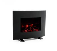 Cheminée Électrique Murale Encastrable KEKAI Iowa - Noir - 2000W - Télécommande Incluse