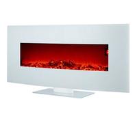 Cheminée Électrique Murale Encastrable pour Intérieur 1600W Kekai Alaska 128x26x61 cm avec Simulation de Feu 2 Niveaux de Puissance