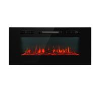 Klarstein Cheminée Electrique Encastrable, Chauffage Electrique de 1800W, Fausse Cheminée Decorative Murale avec Effet Flamme en LED, Télécommande Inclus, Programmable, Minuterie, Thermostat Réglable