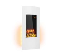 Klarstein Lamington Cheminée électrique 2000 W Flammes LED Chauffage à air pulsé Minuterie éclairage d'ambiance