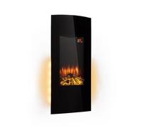 Cheminée électrique murale - Klarstein - 2000 W - cheminée électrique encastrable avec telecommande - effet flamme LED - noir
