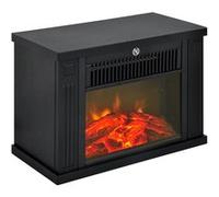 Cheminée électrique poêle style contemporain thermostat 600-1200 W noir Noir G