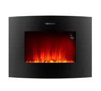 Cecotec Foyer électrique décoratif Ready Warm 2250 Curved Flames. 2000 W, Taille 22", WiFi, 2 Niveaux de Puissance, Télécommande, Panneau incurvé, Minuterie, 20 m2 (22", Noir | Contrôle Wi-FI)