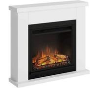 TAGU Larsen Cheminée électrique avec Chauffage, 1500W, Programmable sur 7 Jours, Thermostat numérique, Télécommande (Blanc Absolu)
