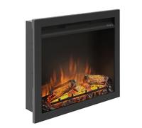 Cheminée électrique encastrable avec kit d'installation TAGU PowerFlame, Puissance de Chauffe de 1500 W, Programmable sur 7 Jours, Thermostat numérique, Télécommande