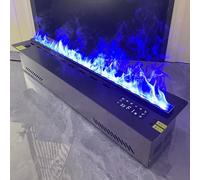 Cheminée électrique, vapeur d'eau 3D avec flamme réaliste, 7 couleurs réglables, écran tactile/télécommande, cheminée intelligente à vapeur d'eau pour une utilisation en intérieur