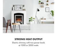 Cheminée électrique Verbier 1000/2000 W LED InstaFire thermostat minuterie protection contre la surchauffe