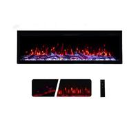 Cheminée électrique Weka Fireplace E60 - Murale et Encastrable - Puissance 750 W/1500 W, 13 Couleurs de Fond, Effets de Flamme Réglables, Protection Contre la Surchauffe (152 cm)
