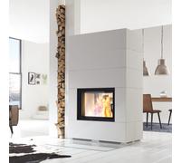 Cheminée en kit Camina S7 Haut Lina 6751 - 9 kW - cheminée tunnel - porte pivotante/pivotante - butée à gauche