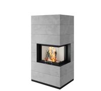 Cheminée en kit hydro Spartherm SIM Varia 2Rh H2O - 2/3 béton naturel