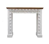 Cheminée en marbre Cheminée française avec cadre de cheminée, art vintage, blanc, armoire décorative, buffet minimaliste en bois massif, d'entrée décoratif for salon Cadre de cheminée