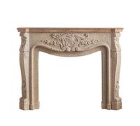 Cheminée en marbre Manteau de cheminée Vintage américain, étagère décorative en Relief créatif, entrée salon, armoire sculptée, buffet Cadre de cheminée