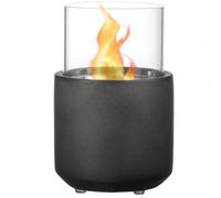 Cheminée éthanol à poser - HOMCOM - avec réservoir 0,4 L - couverture 18 m² - 12 x 12 x 19 cm - gris foncé